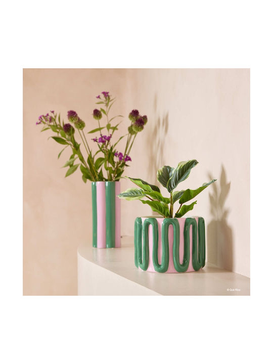Que Rico Decorative Vase Green 12.5x12.5x26.5cm