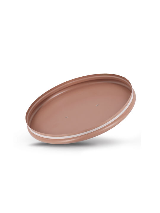 Vase General Use with Airtight Lid Metallic Pink 21.5x21.5x14cm
