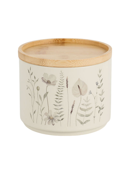 Ankor Set 2 Pieces General Use Food Jars with Metallic Beige Lid 11.3x9.6x11.3cm 2 Pieces