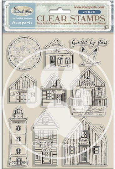 Σφραγίδα Stamperia 14×18 Cm Silent Sea Houses