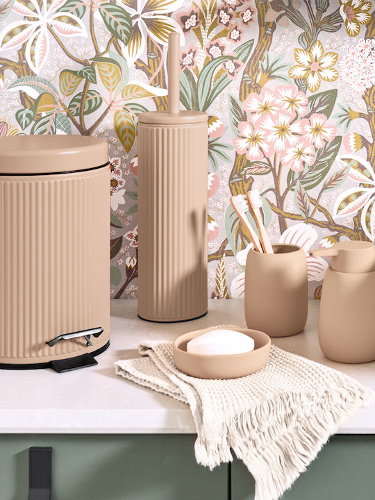 Metallic Toilet Brush Beige