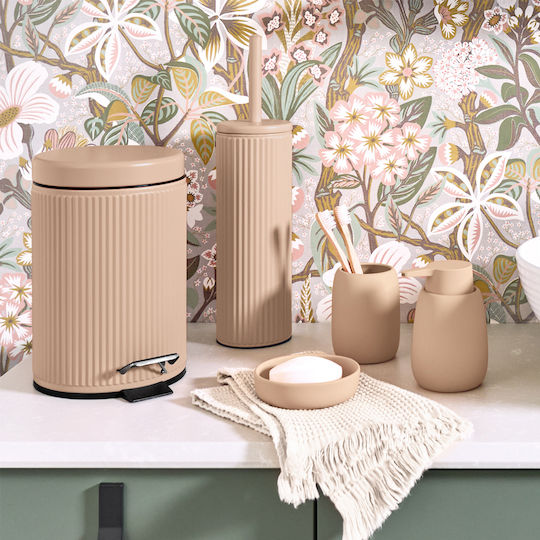 Metallisch Badezimmer Toilettenbürste Beige