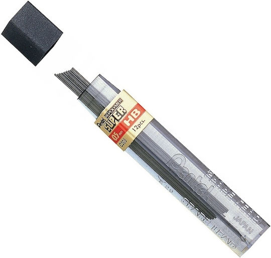 Pentel 12 Мини Молив Дебелина 0.5мм Тип 2B