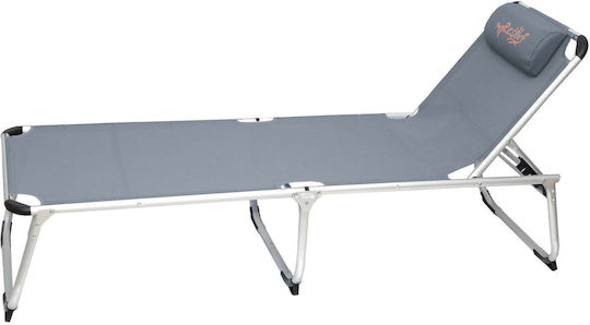 Campus Foldable Aluminum Beach Sunbed Gray 190x58x30cm