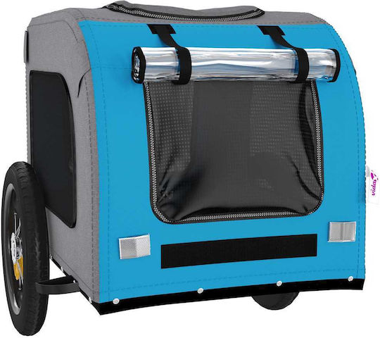 vidaXL Dog Carrying Blue Bicycle Trailer for 30kg Pets