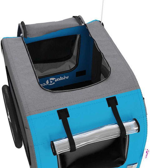 vidaXL Dog Carrying Blue Bicycle Trailer for 30kg Pets