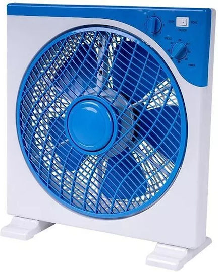 Bakaji Box Fan 45W Διαμέτρου 30cm Μπλε
