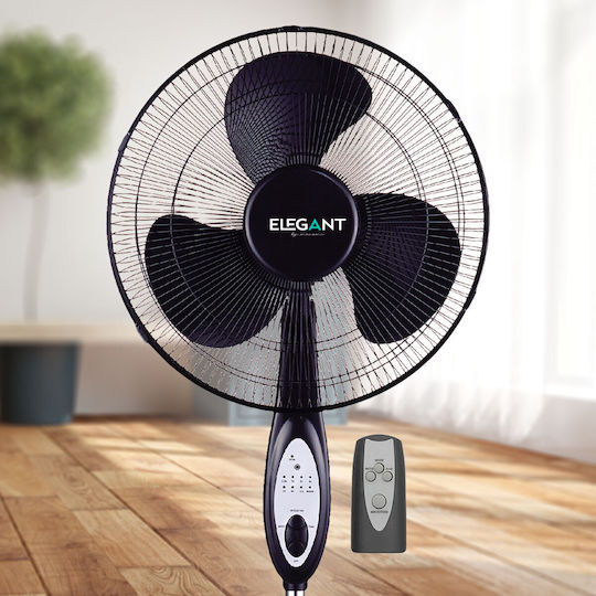 Elegant Elegant Pedestal Fan 50W with 40cm Diameter Remote Control Black