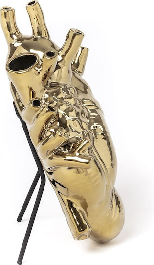 Seletti Decorative Vase Love In Bloom Gold 16.5x9x25cm