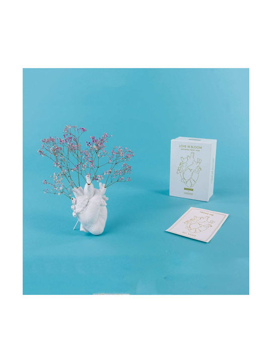 Seletti Decorative Vase Love In Bloom White 16.5x9x25cm