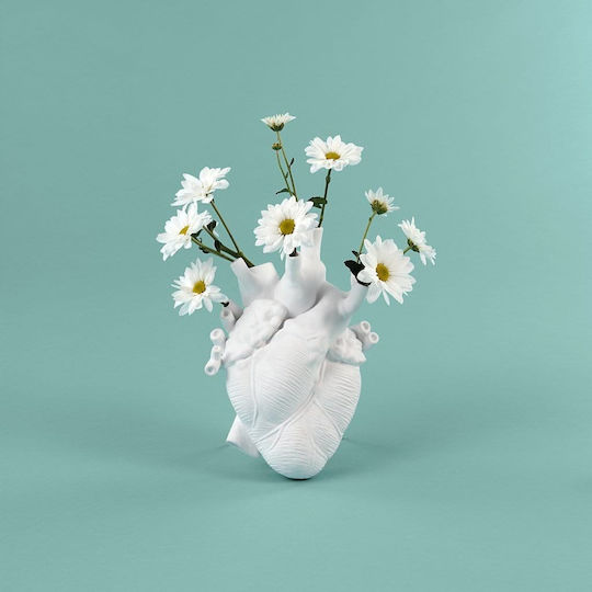 Seletti Декоративна ваза Порцелан Love In Bloom Бял 16.5x9x25см 1бр
