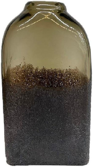 Braune Glasvase 15x26cm