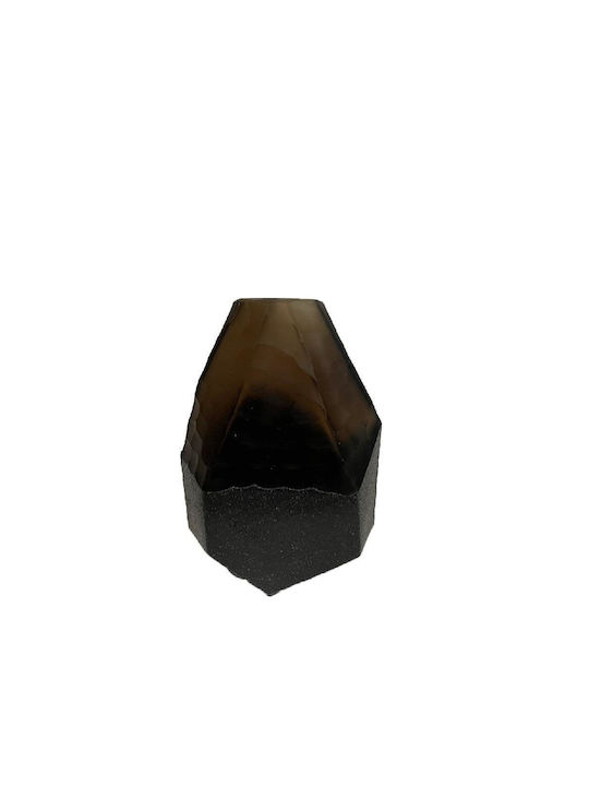 Schwarze Glasvase 15x22cm