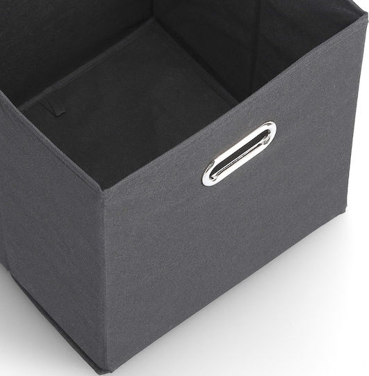 Fabric Storage Basket Black 30L