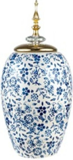 Zen Collection Keramik Vase Gold Abmessung 18xH42,5cm