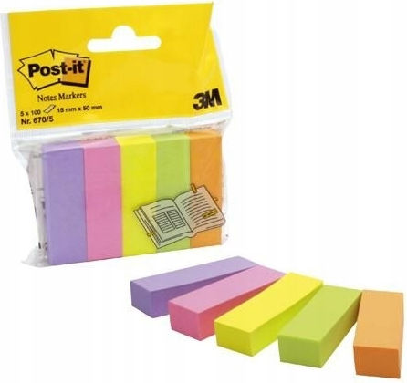 3M Post-it Autocolanți Semne de carte 5buc