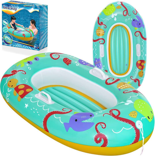 Bestway Kids Inflatable Boat Turquoise 119x79cm