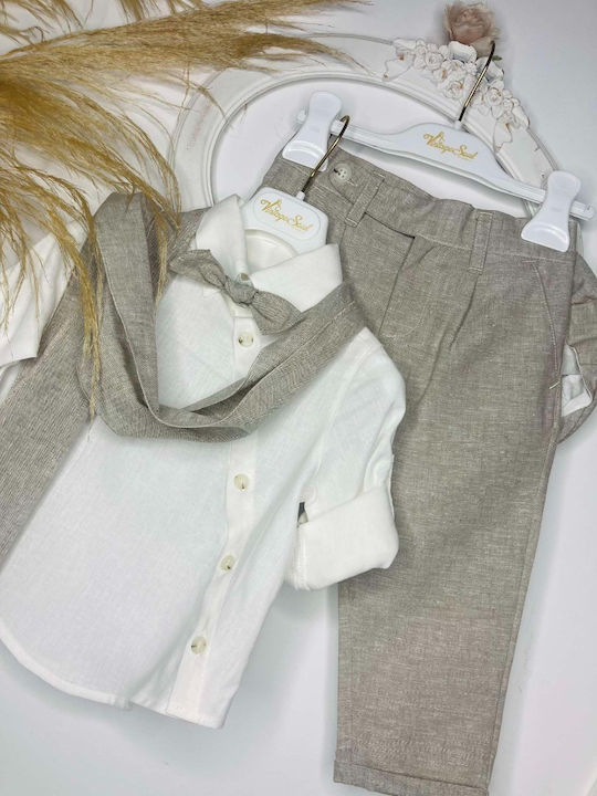 Vintage Soul Taufkleidung für Jungen Ecru Anzug