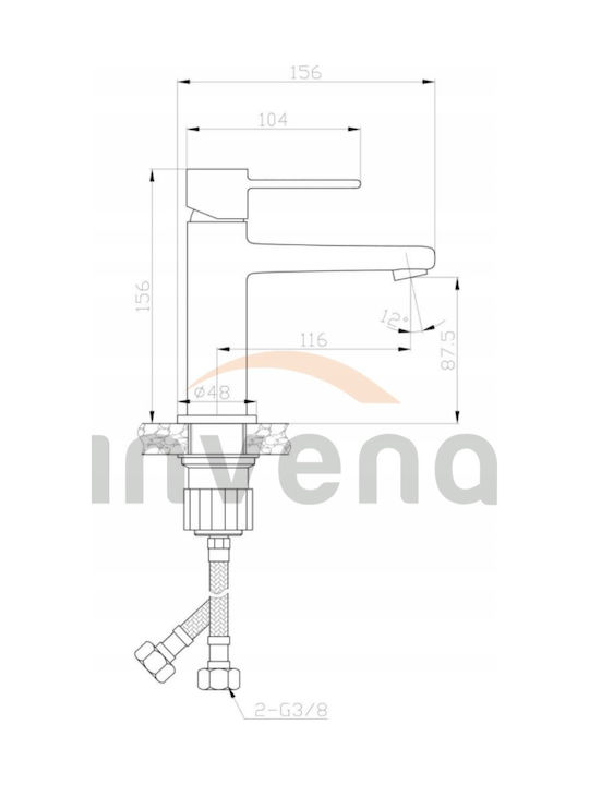 Washbasin Faucet Invena Glamour Bu-02-009-v Gold