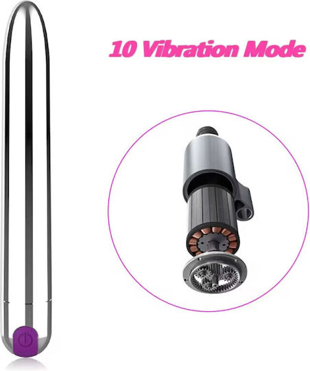 APH Vibration Вибратор 10см Сребрист