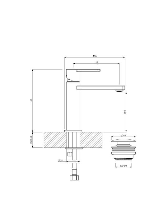 Orabella Mixing Sink Faucet White Matt