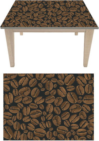 Διακοσμητικό Αυτοκόλλητο Τραπεζιού Coffee Beans 1τμχ 60x50εκ. Autokolitakia