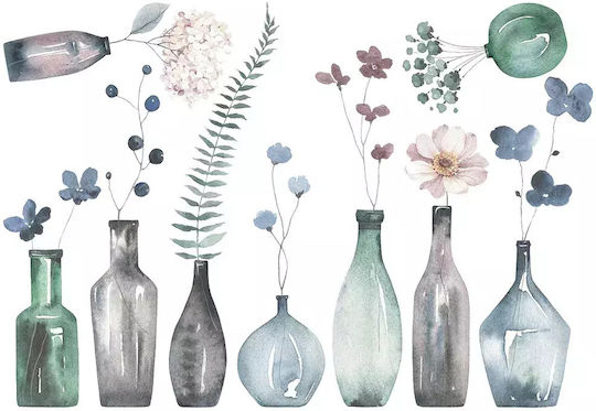 Flowers In Bottles Wall Stickers 44241 Ango-44241