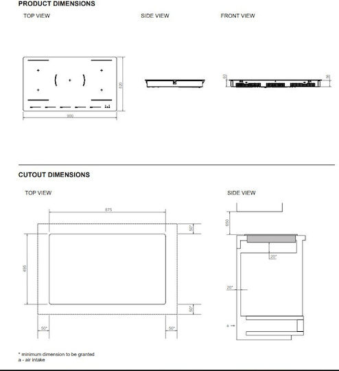 Bertazzoni Επαγωγική Εστία Αυτόνομη 90x49εκ.