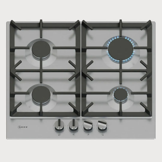 Neff N 70 Εστία Φυσικού Αερίου Αυτόνομη 58.2x52εκ. Ασημί