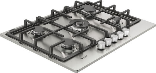 Whirlpool Natural Gas Cooktop Autonomous 75x51εκ. Silver