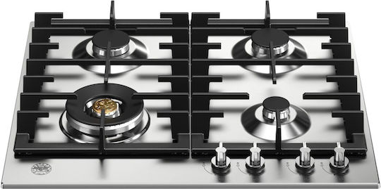 Bertazzoni Εστία Φυσικού Αερίου Αυτόνομη Inox 60.2x52.2εκ. Ασημί
