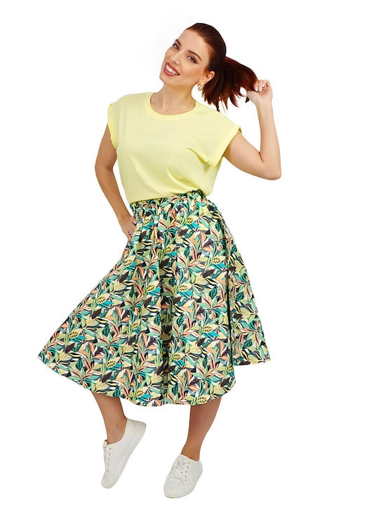 Maxi Skirt Floral Hawaii Print