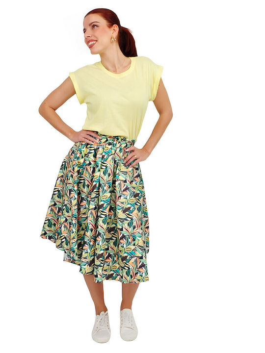 Maxi Skirt Floral Hawaii Print