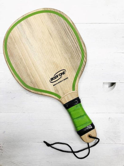 Bodybeach Body One Set 2 Beach Rackets Carry Bag Neon Green Color