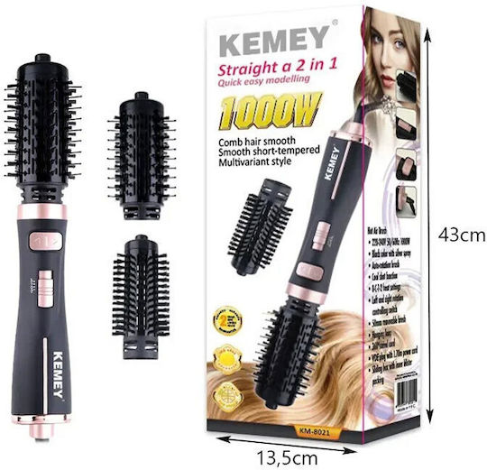 Kemei Electric Brush with Air for Straightening 1000W