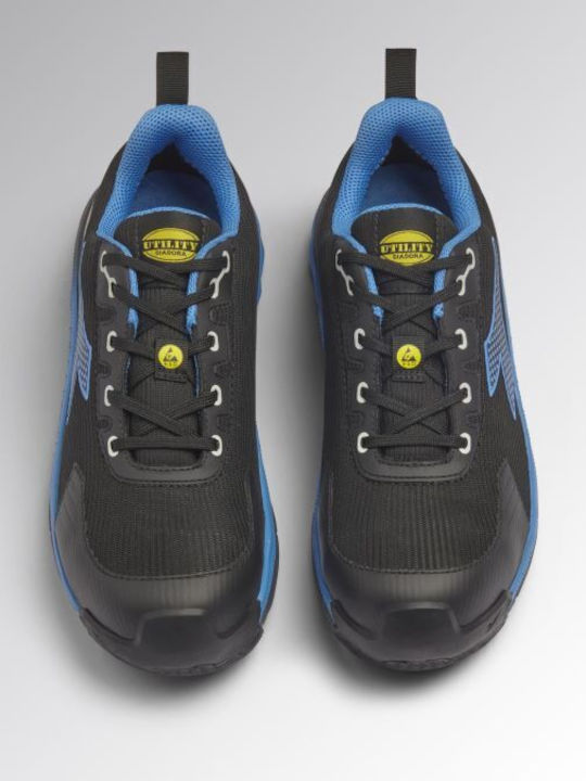 Utility Diadora Waterproof Safety Shoe Black Blue Vortex Da2 Low S3S SC SR HRO ESD EN ISO 20345:2022 182042