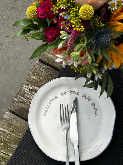 Welcome To Shit Show Statement Porcelain Plate Maegen