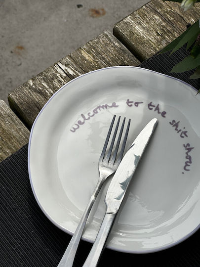 Welcome To Shit Show Statement Porcelain Plate Maegen