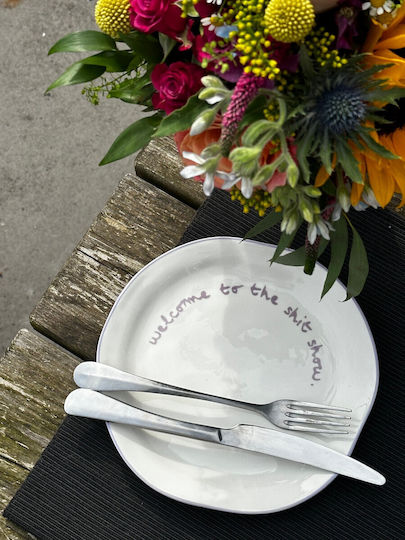 Welcome To Shit Show Statement Porcelain Plate Maegen