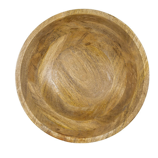 Artekko Mango Bol Decorativ Lemn Bej 30.5x30.5x10.2cm 1buc