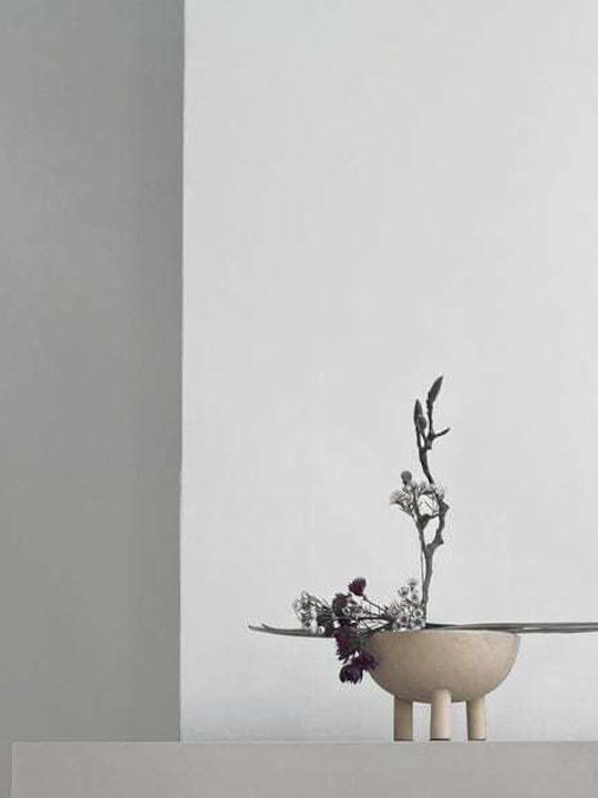 101 Copenhagen Decorative Bowl Pedestal Beige 16x11x11cm