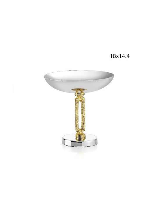 Capolavoro Decorative Bowl Pedestal Silver 18x14.4cm
