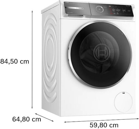 Bosch Πλυντήριο Ρούχων 10kg με Τεχνολογία Ατμού 1400 Στροφών Iron Assist WGB254A1GR