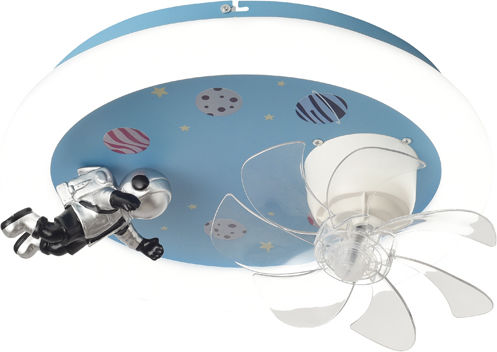 Eurolamp Πλαφονιέρα 50cm με Φως Διάφανη / Μπλε