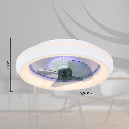 Globo Lighting Joey Πλαφονιέρα 45cm με Φως Λευκή