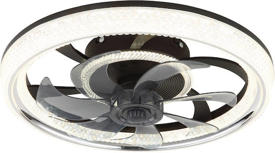 Globo Lighting Cirilla Πλαφονιέρα 48cm με Φως Μαύρη
