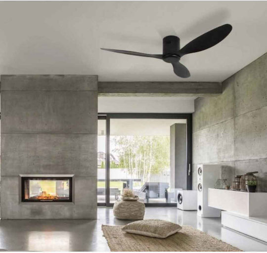 Lineme Hebe Deckenventilator 132cm Schwarzer