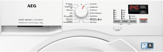 AEG Πλυντήριο Ρούχων 8kg 1400 Στροφών LF6EK148WG