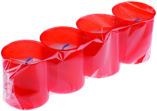 Candil Lumânare Tribut 10B Din Plastic Roșu 5.2x5.2cm