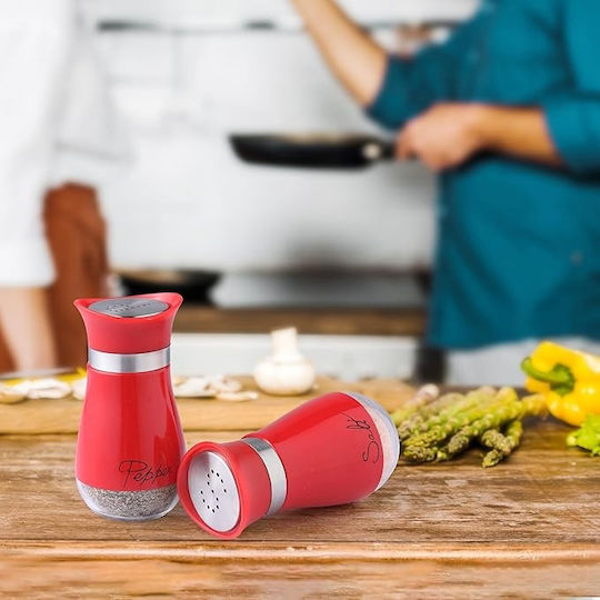 Set Sare și Piper Inox cu Suport 2buc